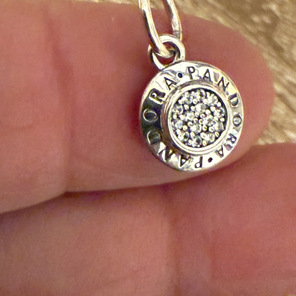 Pandora Silver And Black Charm Necklace